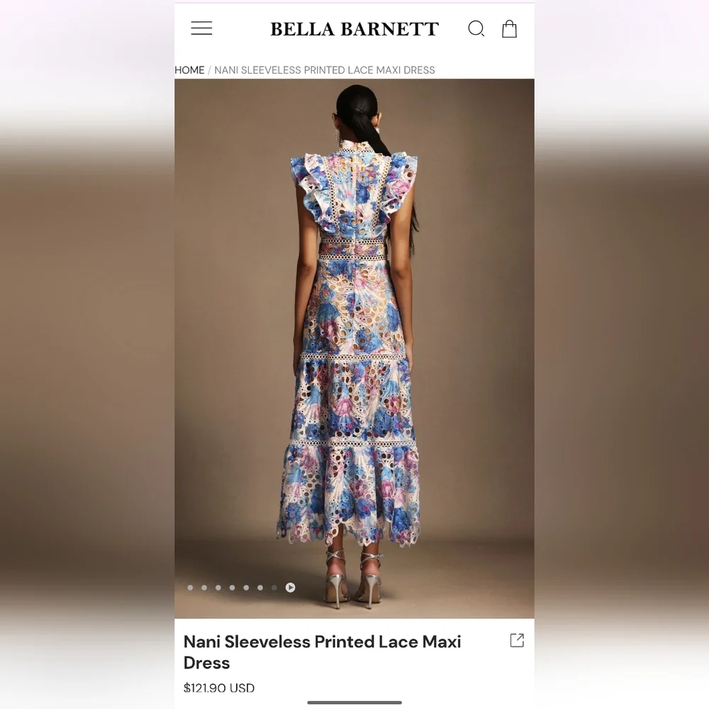 Bella Barnet Floral Lace Maxi Dress - Picture 2 of 8
